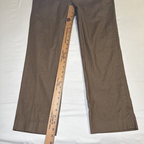 Express Classic Mens Pants 32x30 (32x27) Linen Blend Straight Chino Brown Tan - Picture 7 of 11
